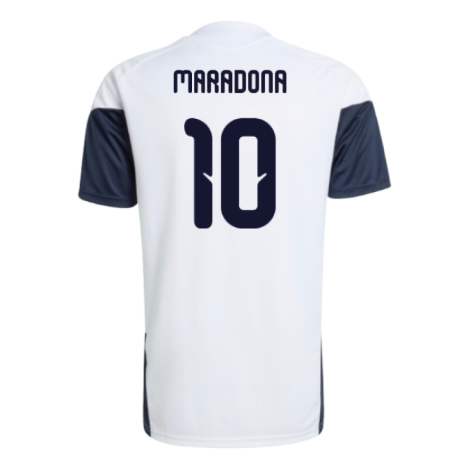 2026-2027 Argentina Training Jersey (White) (Maradona 10)-Football Jersey Hub