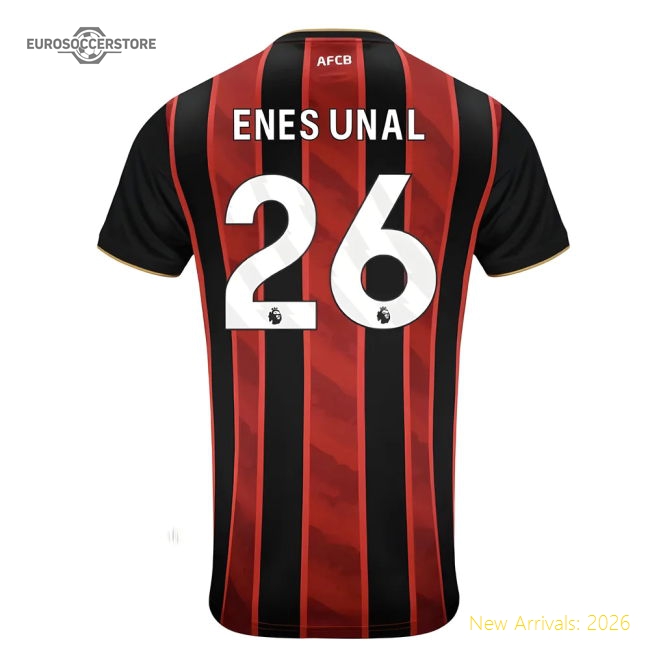 2025-2026 Bournemouth Home Shirt (Enes Unal 26)-Football Jersey Hub