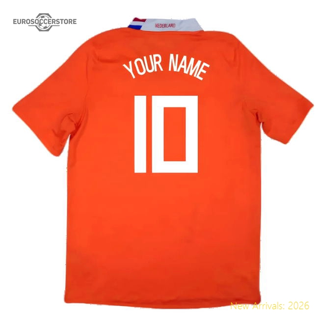 Holland 2008-10 Home Shirt ((Excellent) XL) (Your Name)-Football Jersey Hub