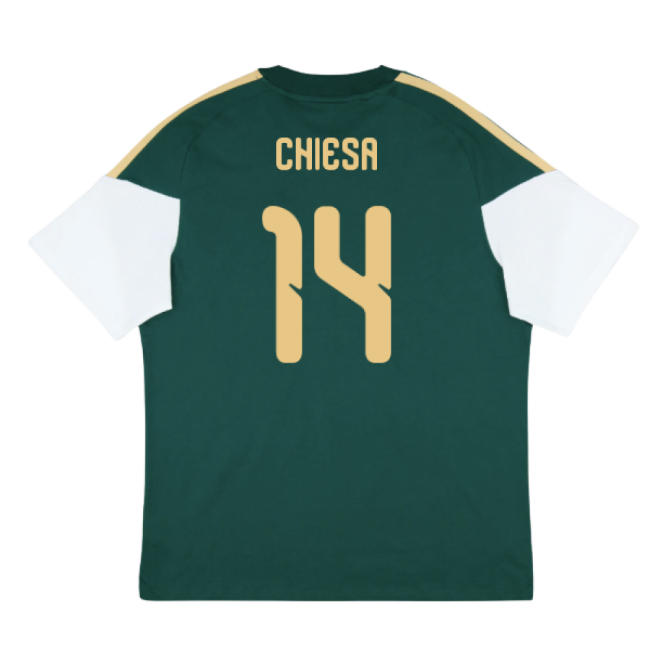 2026-2027 Italy Training Tee (Green) (Chiesa 14)-Football Jersey Hub