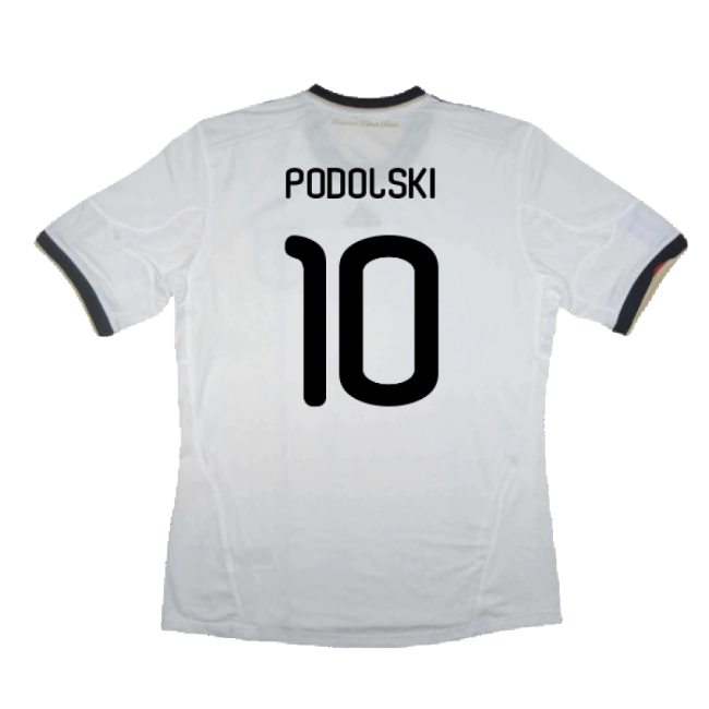 Germany 2010-11 Home Shirt ((Excellent) XL) (PODOLSKI 10)-Football Jersey Hub