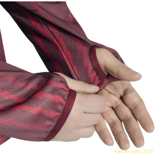 2025-2026 Arsenal Pre-Match Warm Up Top (Burgundy)-Football Jersey Hub