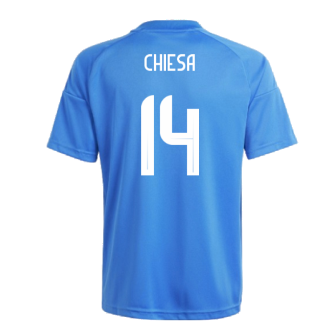 2024-2025 Italy Home Fan Jersey (Kids) (CHIESA 14)-Football Jersey Hub