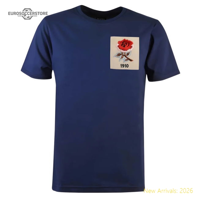 England Rose 1910 Navy T-Shirt-Football Jersey Hub