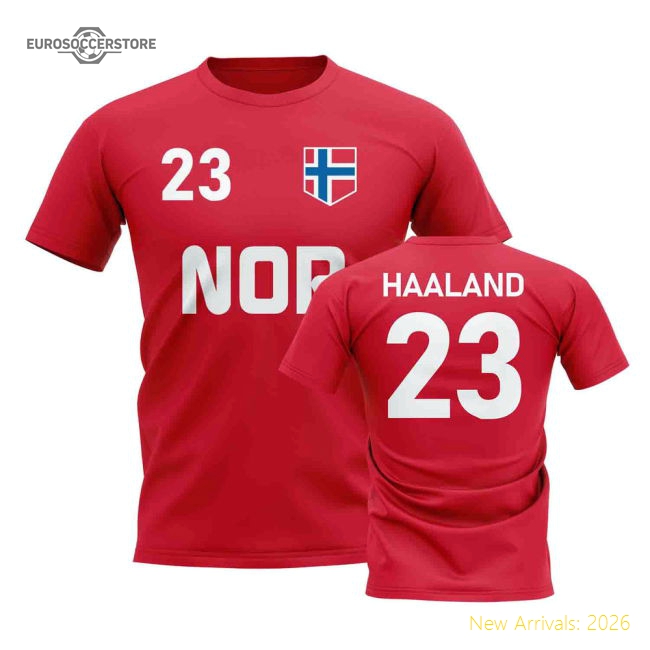Erling Haaland Country Code Hero T-Shirt (Red)-Football Jersey Hub