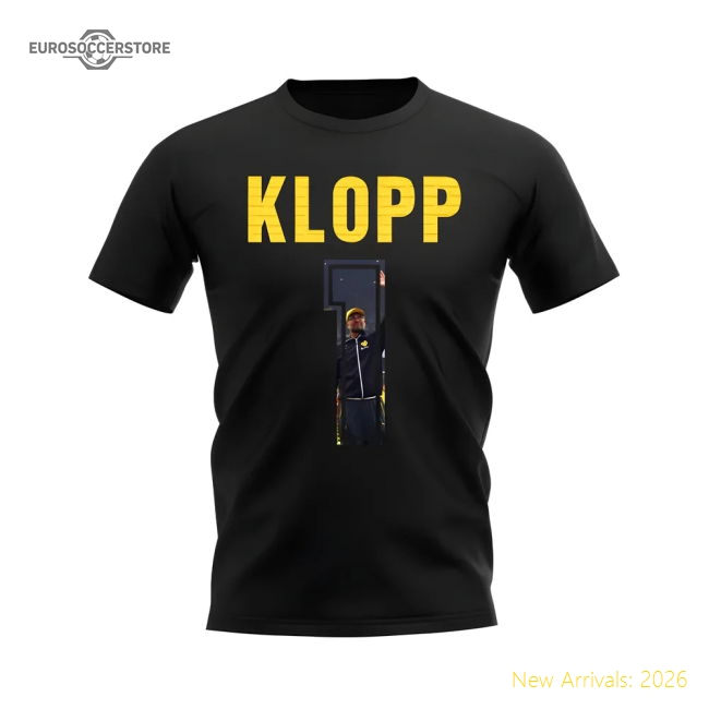 Jurgen Klopp Name And Number Borussia Dortmund T-Shirt (Black)-Football Jersey Hub
