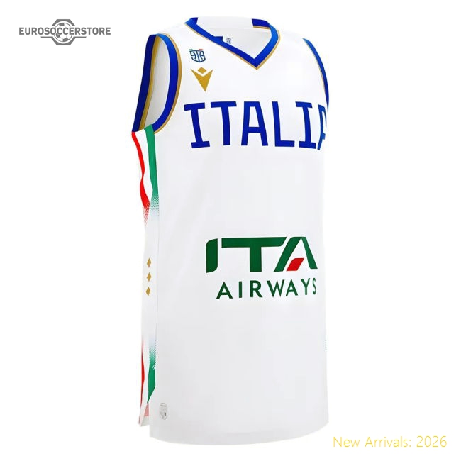 2025-2026 Italy FIP Basketball Home Jersey (White)-Football Jersey Hub