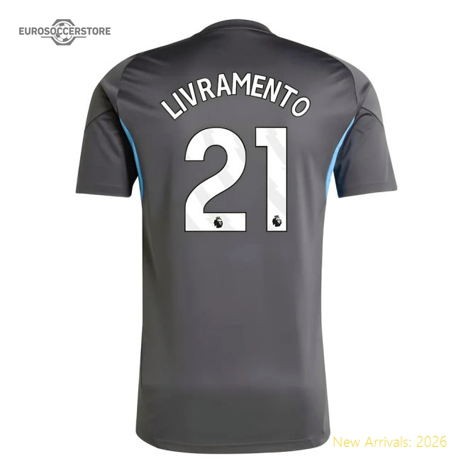 2025-2026 Newcastle Training Shirt (Grey) (Livramento 21)-Football Jersey Hub