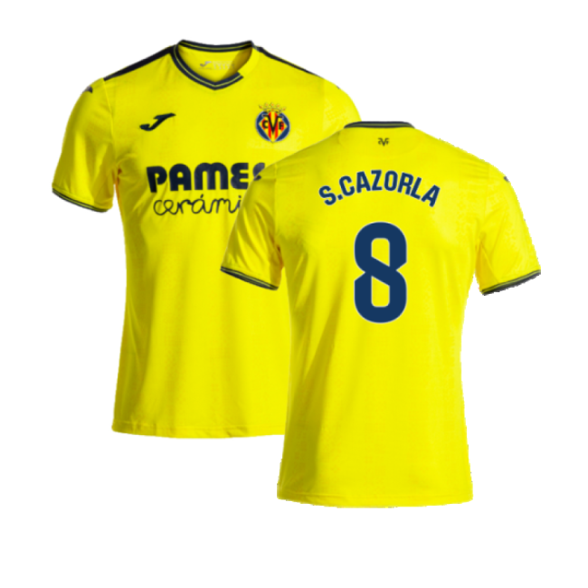 2024-2025 Villarreal Home Shirt (S.Cazorla 8)-Football Jersey Hub