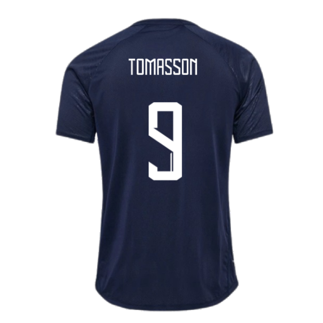 2024-2025 Denmark Training Jersey (Marine) (Tomasson 9)-Football Jersey Hub