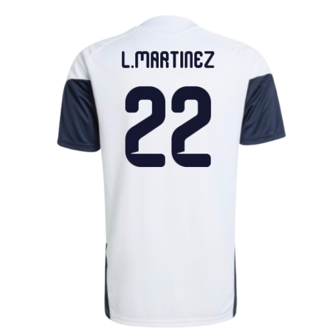 2026-2027 Argentina Training Jersey (White) (L.Martinez 22)-Football Jersey Hub