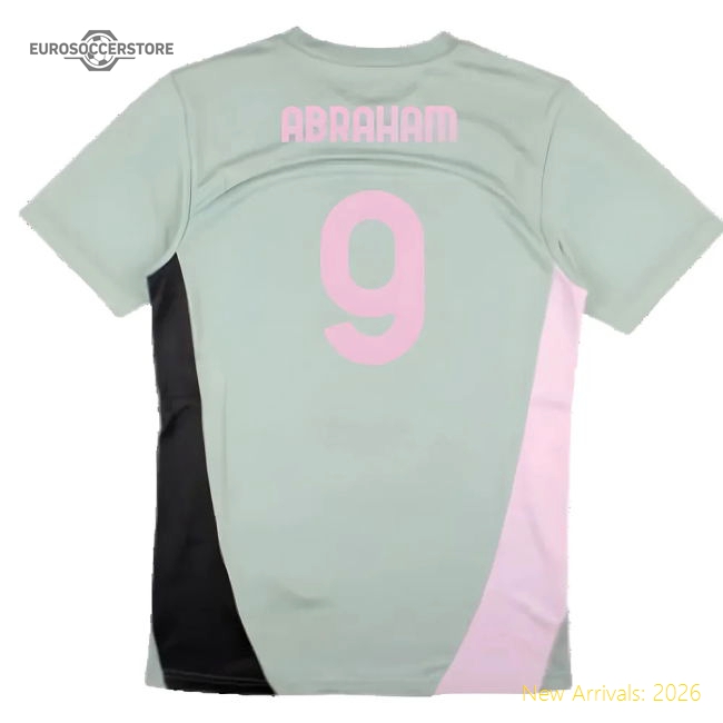 2024-2025 AC Milan Training Shirt (Green Fog) (Abraham 9)-Football Jersey Hub