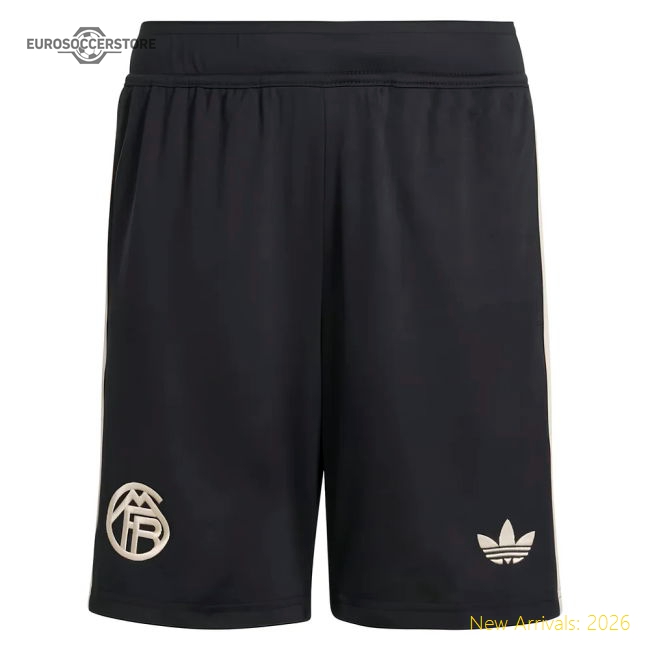 2025-2026 Bayern Munich Third Shorts (Black) - Kids-Football Jersey Hub