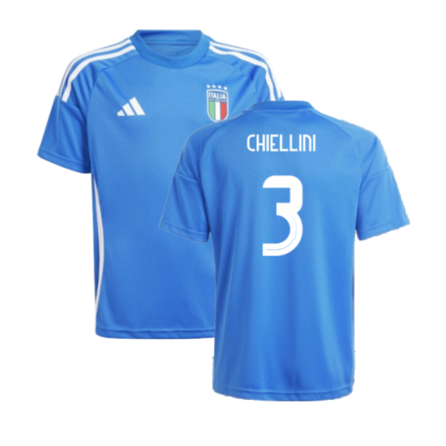 2024-2025 Italy Home Fan Jersey (Kids) (CHIELLINI 3)-Football Jersey Hub