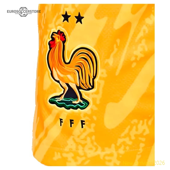 2024-2025 France Home Goalkeeper Shorts (Kids)-Football Jersey Hub