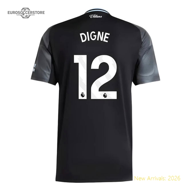 2025-2026 Aston Villa Away Shirt (Digne 12)-Football Jersey Hub