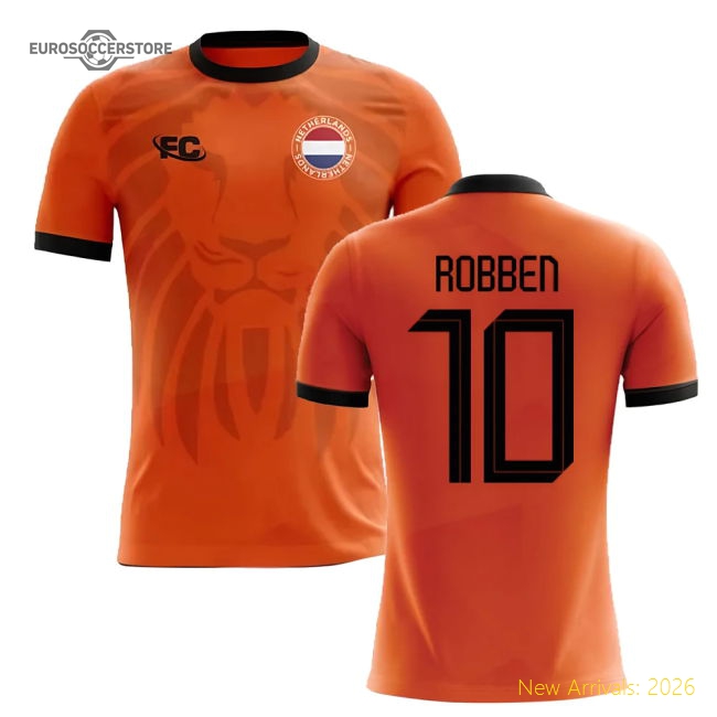 2018-2019 Holland Fans Culture Home Concept Shirt (ROBBEN 10) - Womens-Football Jersey Hub