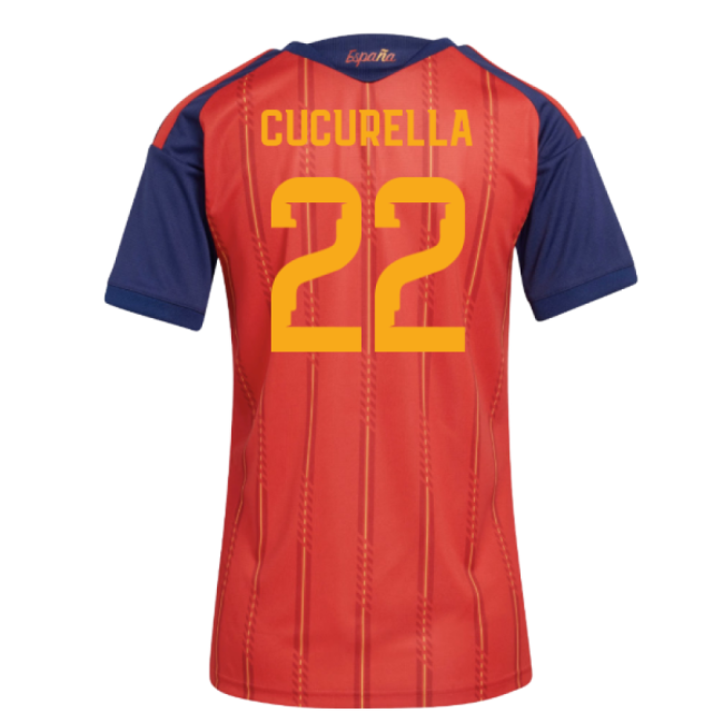 2026-2027 Spain Home Shirt (Womens) (Cucurella 22)-Football Jersey Hub