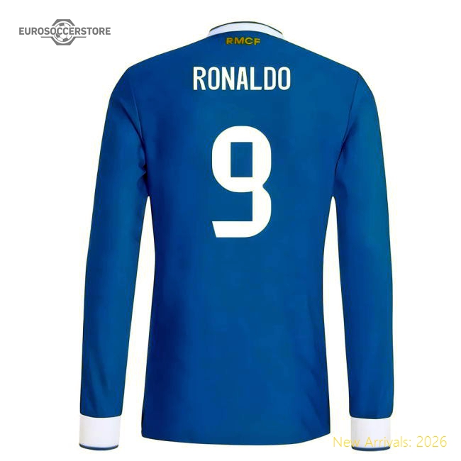 2025-2026 Real Madrid Authentic Long Sleeve Third Shirt (Ronaldo 9)-Football Jersey Hub