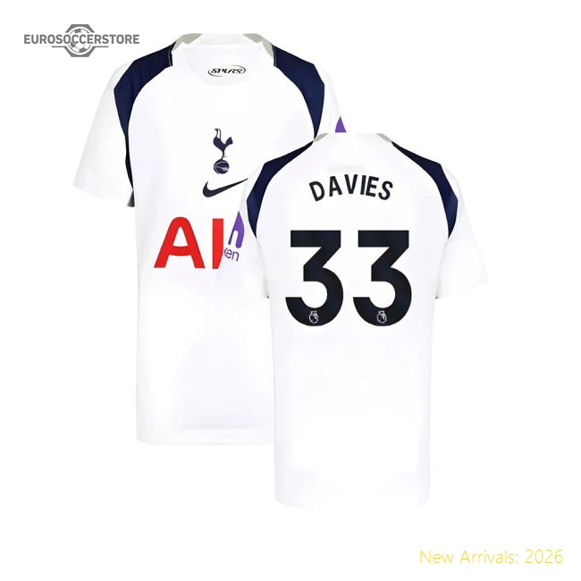 2025-2026 Tottenham Hotspur Home Shirt (Kids) (Davies 33)-Football Jersey Hub