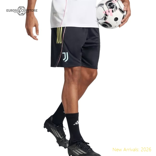 2025-2026 Juventus Training Shorts (Black)-Football Jersey Hub