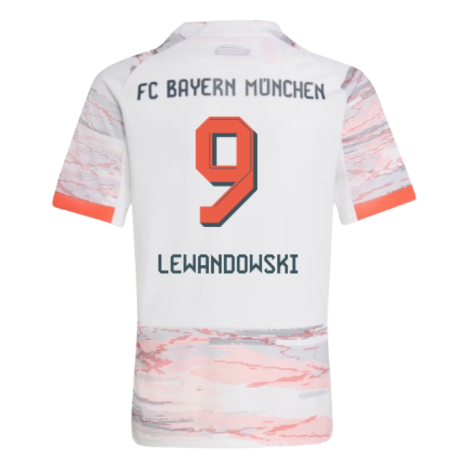 2025-2026 Bayern Munich Away Shirt (Kids) (Lewandowski 9)-Football Jersey Hub