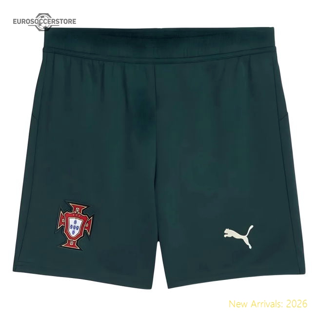 2025-2026 Portugal Home Shorts (Green) - Kids-Football Jersey Hub