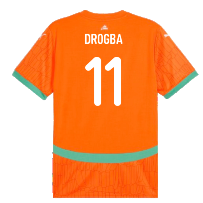 2024-2025 Ivory Coast Home Shirt (Drogba 11)-Football Jersey Hub
