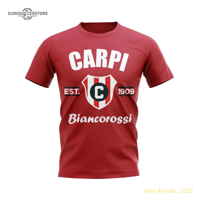 Carpi Established Football T-Shirt (Red)-Football Jersey Hub