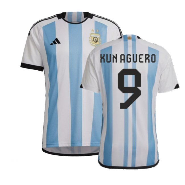 2022-2023 Argentina Home Shirt (KUN AGUERO 9)-Football Jersey Hub