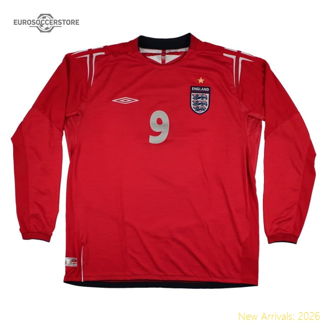 England 2004-06 Away Shirt (XL) Rooney #9 (Very Good)-Football Jersey Hub