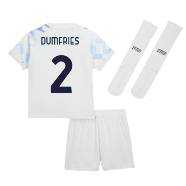 2025-2026 Inter Milan Away Mini Kit (Dumfries 2)-Football Jersey Hub