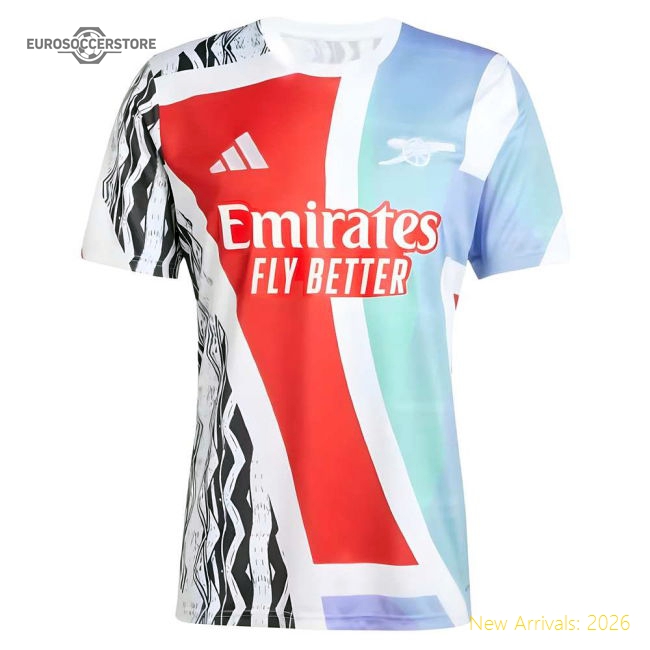 2024-2025 Arsenal Pre-Match Shirt (Scarlet)-Football Jersey Hub