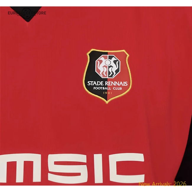 2025-2026 Stade Rennais Home Shirt-Football Jersey Hub