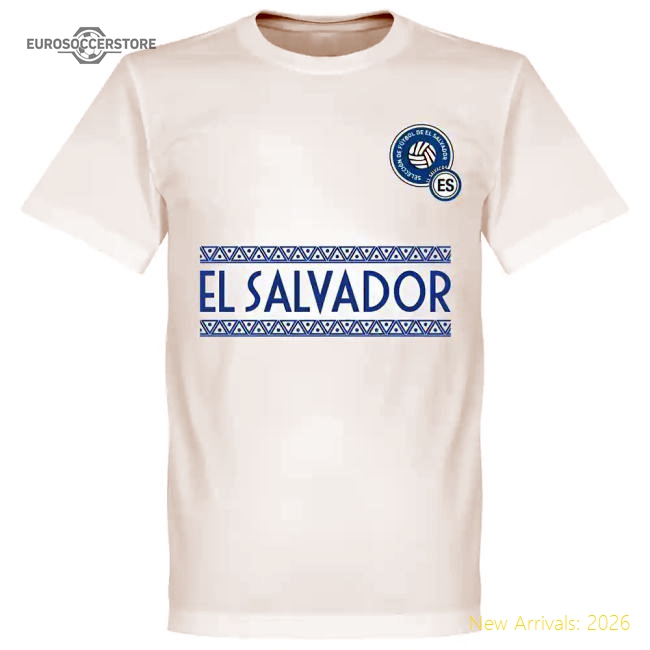 El Salvador Team T-Shirt - White-Football Jersey Hub