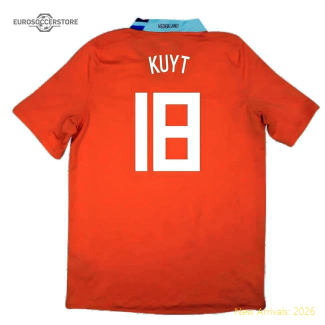 Holland 2008-10 Home Shirt ((Excellent) XL) (Kuyt 18)-Football Jersey Hub