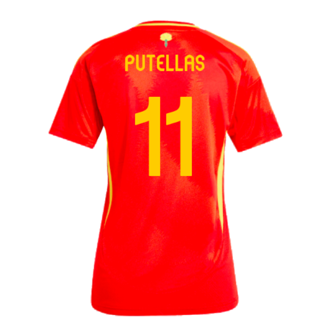 2024-2025 Spain Home Shirt (Ladies) (Putellas 11)-Football Jersey Hub