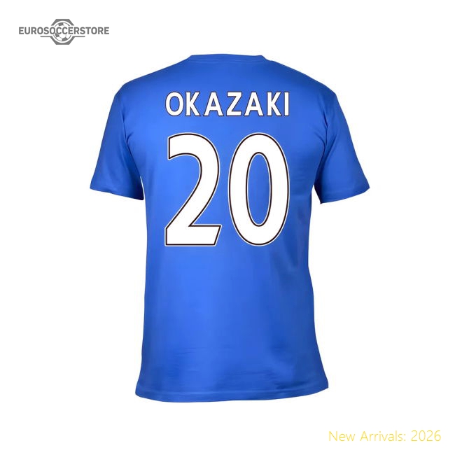 Leicester City 2016 Premier League Champions T-Shirt (Okazaki 20) Blue-Football Jersey Hub