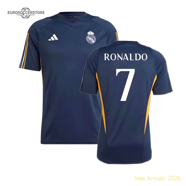2023-2024 Real Madrid Training Shirt (Legend Ink) (Ronaldo 7)-Football Jersey Hub