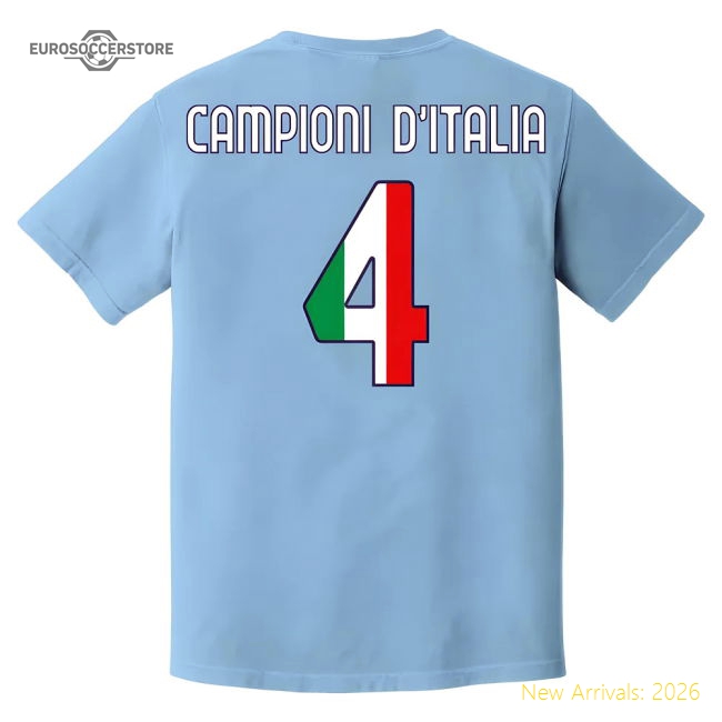 Forza Napoli Campioni T-Shirt (Sky)-Football Jersey Hub