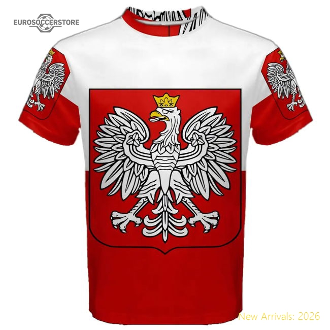 Poland Flag Sublimated Sports Jersey-Football Jersey Hub