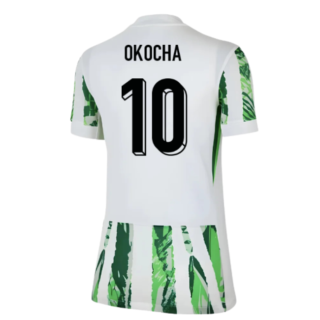 2025-2026 Nigeria Womens Team Away Shirt (Ladies) (Okocha 10)-Football Jersey Hub