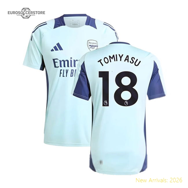 2024-2025 Arsenal Training Jersey (Clear Aqua) (Tomiyasu 18)-Football Jersey Hub