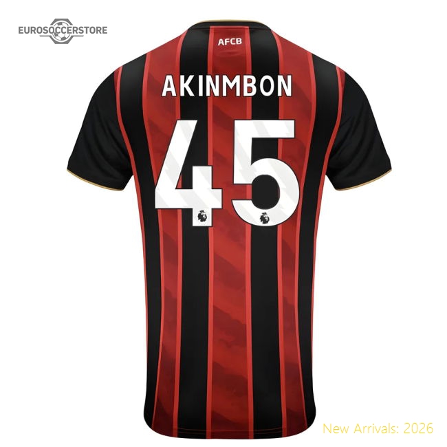 2025-2026 Bournemouth Home Shirt (Akinmbon 45)-Football Jersey Hub