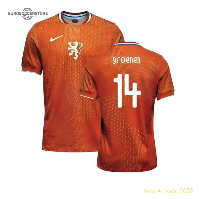 2025-2026 Netherlands Womens Team Shirt (Kids) (Groenen 14)-Football Jersey Hub