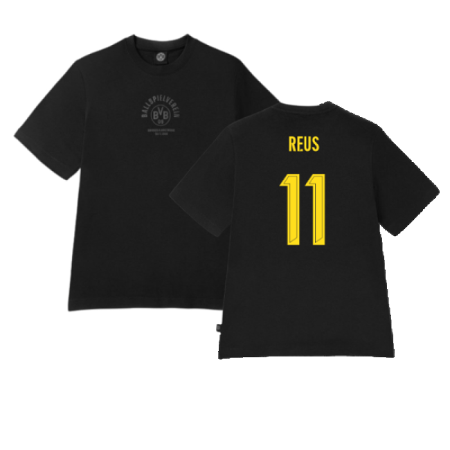 2024-2025 Borussia Dortmund ESS Tee (Black) (Reus 11)-Football Jersey Hub