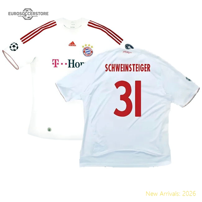 Bayern Munich 2008-09 Third Shirt ((Very Good) XXL) (Schweinsteiger 31)-Football Jersey Hub