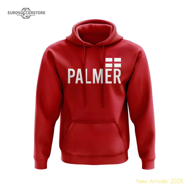 Cole Palmer England Name Hoody (Red)-Football Jersey Hub