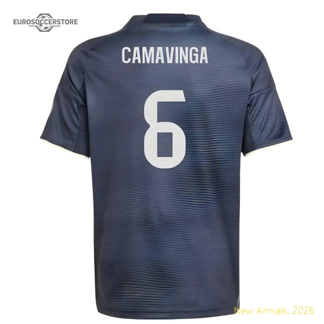 2025-2026 Real Madrid Away Shirt (Kids) (Camavinga 6)-Football Jersey Hub