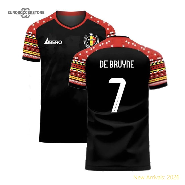 Belgium 2024-2025 Away Concept Football Kit (Libero) (7-8y) (BNWT) (De Bruyne 7)-Football Jersey Hub